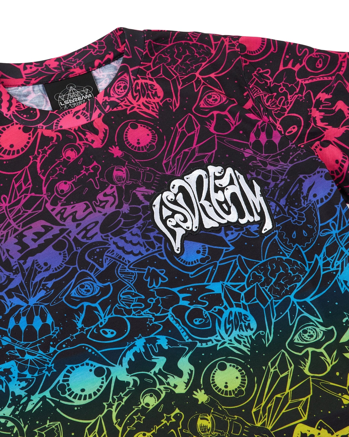 Weird Friends Gradient Crop Tee