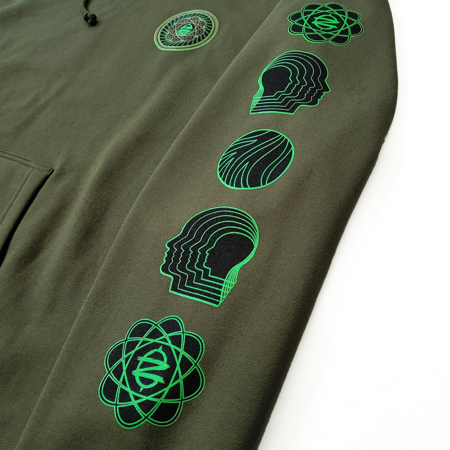 Green Earth Pullover Hoodie - Army Green