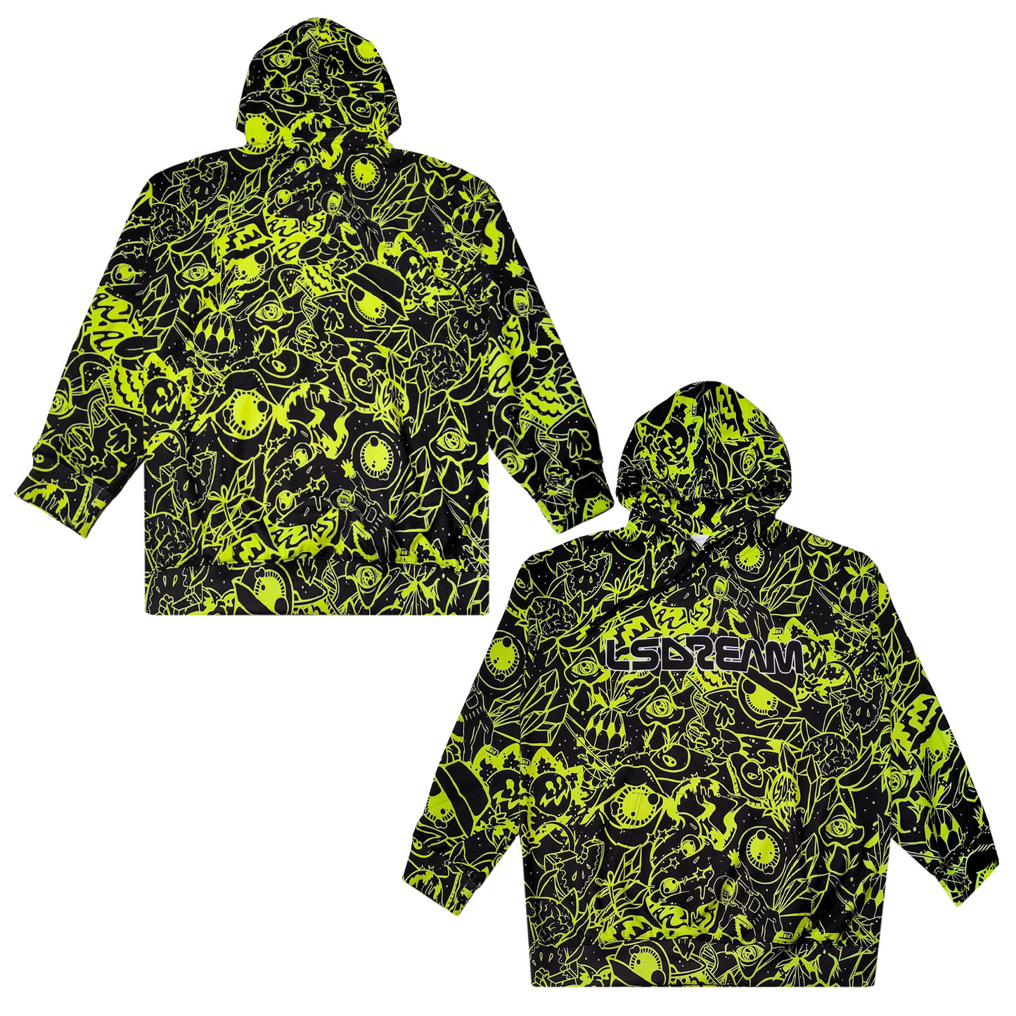 LSDREAM - Weird Friends Hoodie - Yellow / Blk