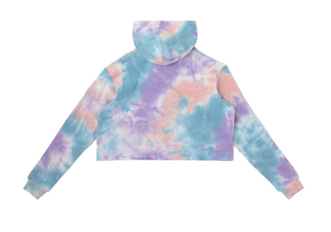 CloZee Tie Dye Crop Hoodie (6576975085662)