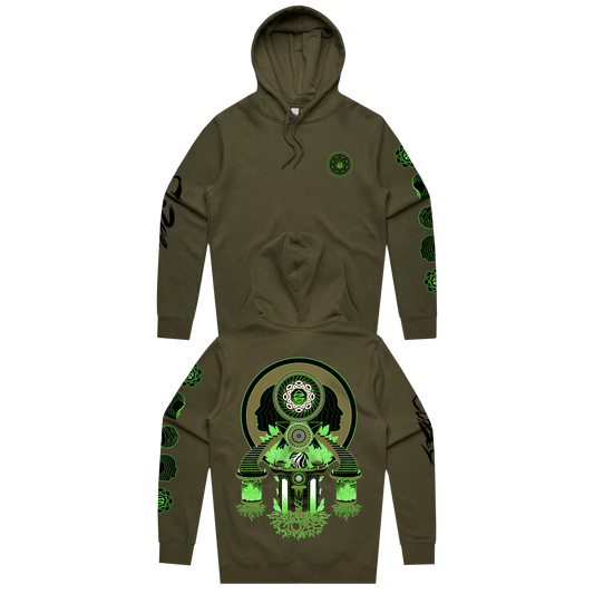 Green Earth Pullover Hoodie - Army Green