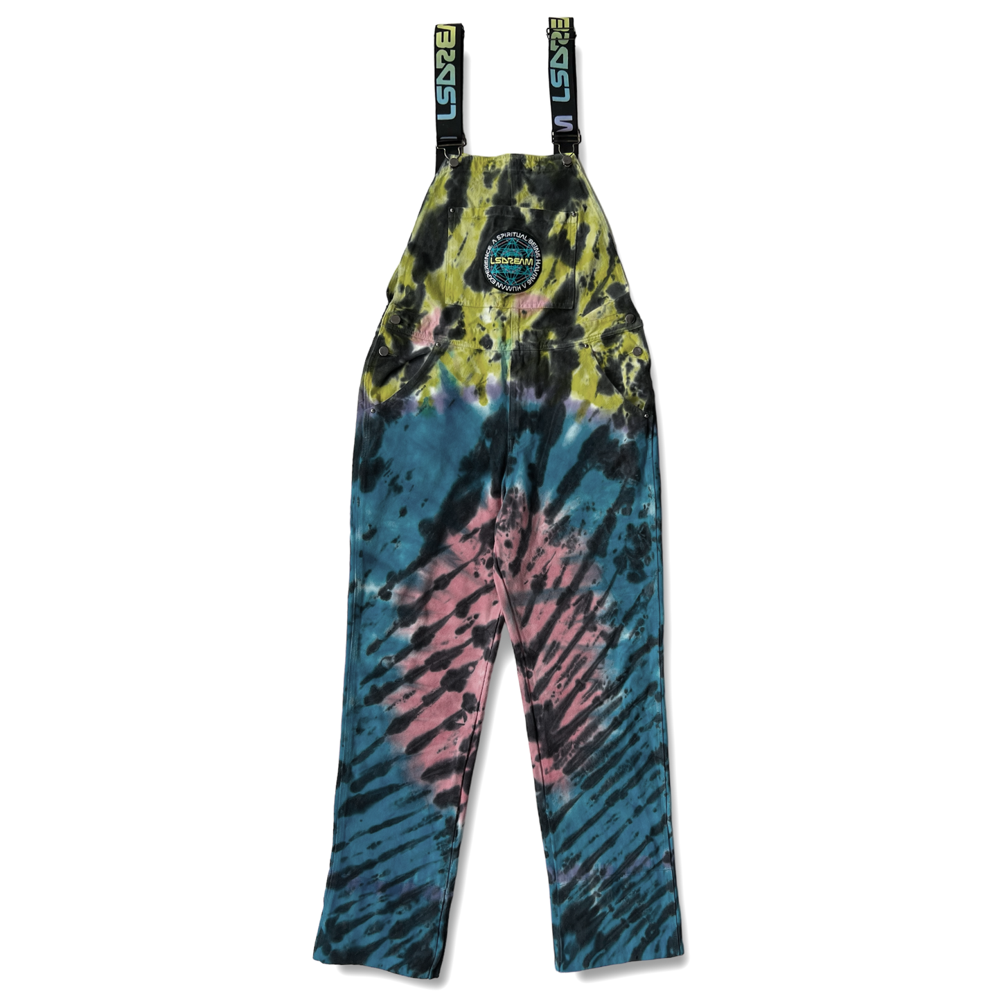 LSDREAM CUSTOM TIE-DYE OVERALLS