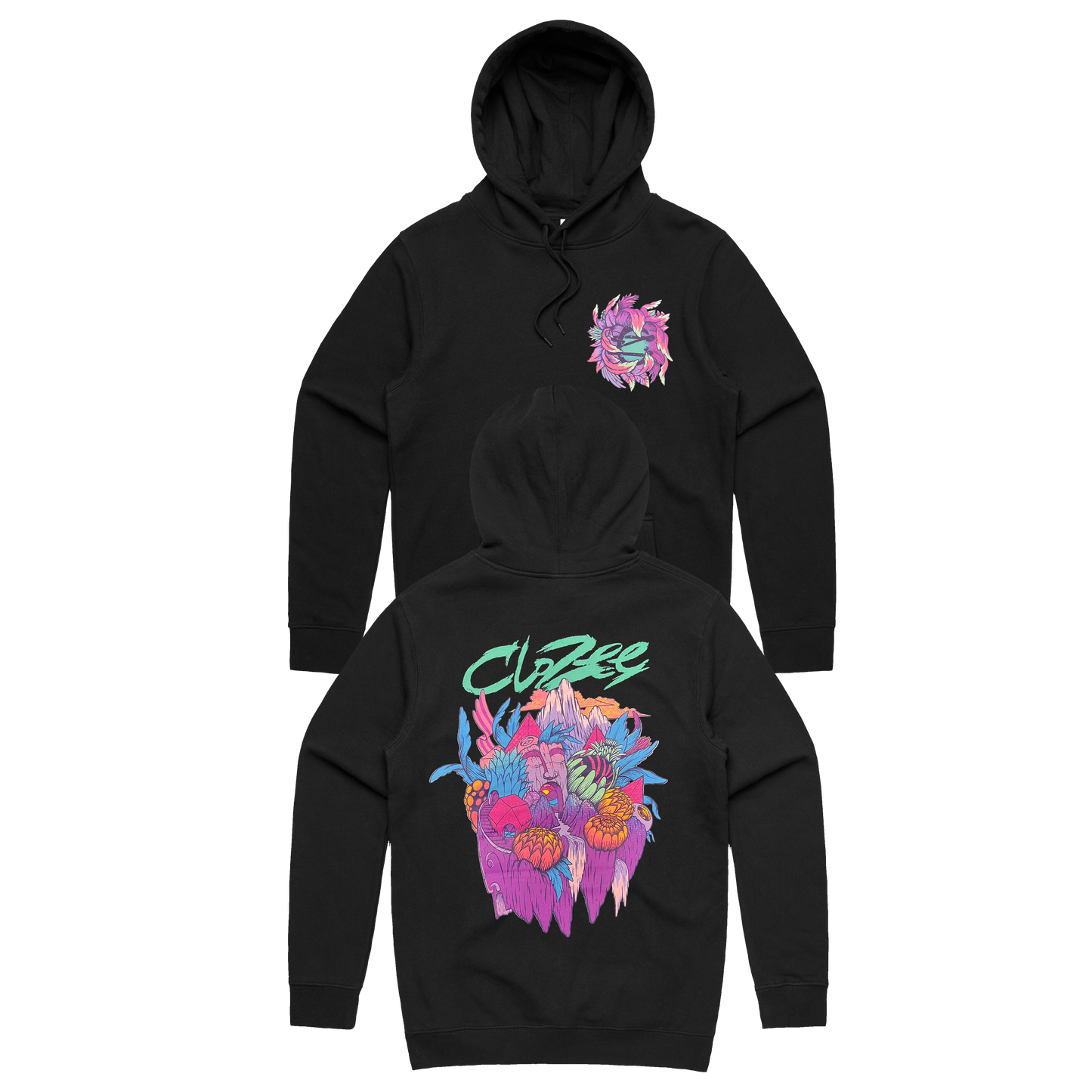 CloZee - Radiant Flora Hoodie – Black