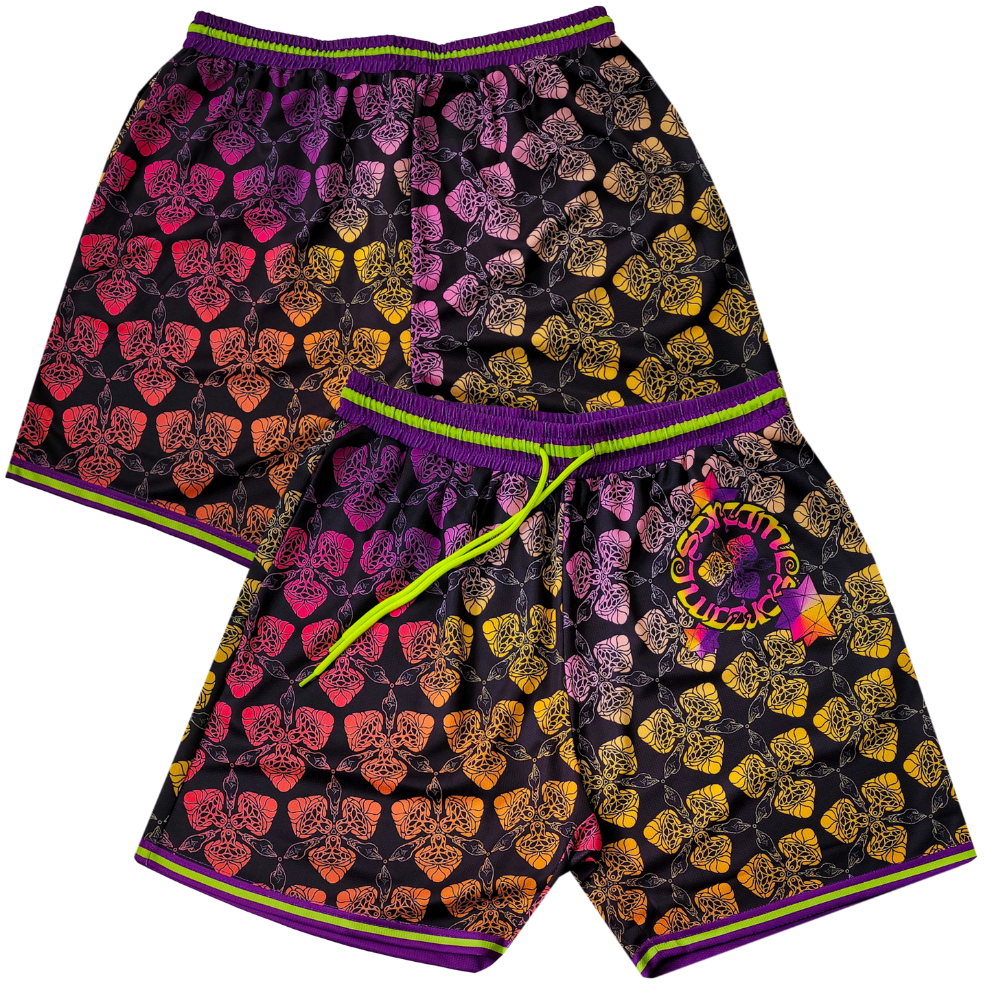 LSDREAM - Rainbow Basketball Shorts - Mushkaba